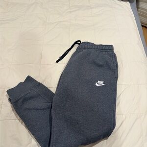 Nike Dark Gray Joggers with White Logo